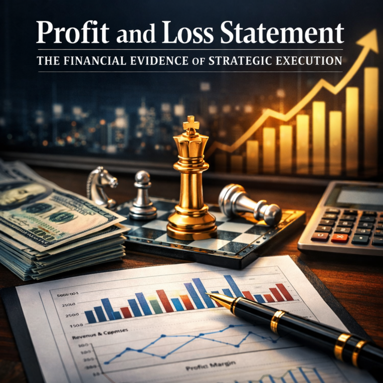 Strategic analysis of the profit and loss statement showing margins, expenses, and financial evidence of strategic execution.